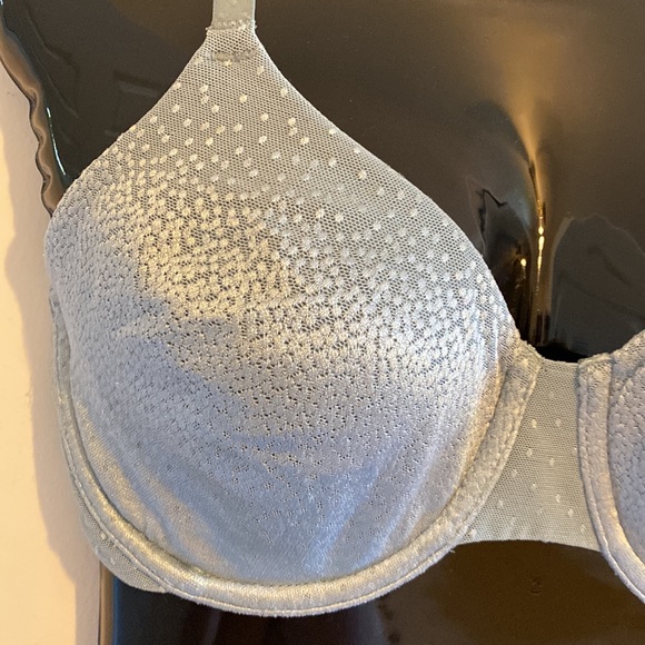 36C Wacoal Back Appeal & Side Smoothing Blue-Green, Dots w/Sheen Lace Bra 855303 - Picture 6 of 12